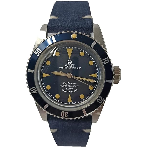 W.MT Sea Diver Orologio Unisex Automatico – Acciaio 316L, Quadrante Nero, Cinturino In Pelle Marrone