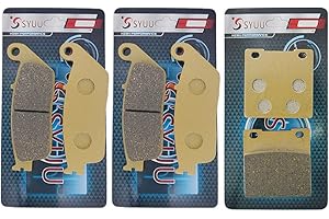 S SYUU moto Fibre de cuivre Plaquettes de Frein Avant et Arrière Compatible avec Suzuki GSX 400 1994-1996 GSF 600 Bandit 1995-1999 FA142F FA063R
