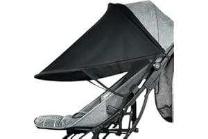 HALOULENI Pram Sun Shade Cover Baby Sunshade UPF 50 + Adjustable Sun Shade Canopy Breathable Pram Sun Shade for Pushchair Stroller Buggy Pram