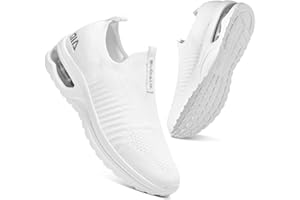 LITTLEPLUM Femme Basket Mode Respirantes Slip on pour Sneakers Femmes Sports en Salle Sneakers