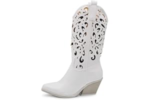 IF Fashion Stivali Stivaletti Texani Cowboy Western Scarpe da Donna Punta Camperos Etnici 629