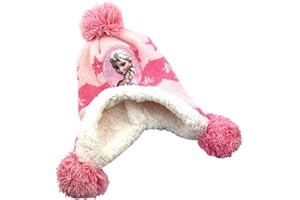 IOSCDH Cappello a Maglia Per Bambini, Elsa Cappello Invernale Con Pom Pom Di Lana Per Bambini Caldo Cappello Di Lana Per Bambini Imbottito e Ispessito Cappello Per Bambini Adatto Ai Bambini