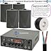 Produktbild Pro Garden Party/BBQ Outdoor Lautsprecher & Verstärker, Bluetooth/Wireless Mini Stereo Amp, 4 x schwarz Externe Lautsprecher mit Wand Klammern & 25 m doppelt isoliert, Gel gefüllt 1,5 mm² sauerstofffreies Kupfer Lautsprecher Kabel-Perfekt mit Amazon Echo Dot, Spotify, Handys und andere Musik Player Systemen. Toll in Pavillons, Pagoden, Biergärten & mehr – Cablefinder