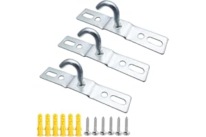 MZMing 3 Pièce Crochet de Plafond 95mm Plafonnier Plaque de Base Plafonnier Lustre Crochet Visse Mount Heavy Duty Fer Galvanisé pour Européenne Lampe Ventilateurs de plafond Panier de Fleurs