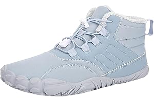 TWINKGOLD Barfußschuhe Winter - Outdoor Barfußschuhe Herren Herbst Winter, Wasserdicht Barfussschuhe Barefoot Shoes Schnell Trocknend Traillaufschuhe Zehenschuhe Hohe Warme und rutschfeste Stiefel