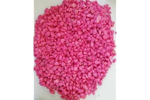 BMDP - Piedra Coloreada Decorativa - Piedras Acuario – Piedras Decorativas - Gravilla para Plantas Y Macetas – Pecera – Terrario Plantas – Decoracion Jardin Exterior -Grano 6-9 mm (2, Rosa)