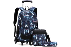 SYDARSYN Mochilas Escolares con Ruedas Trolley Estuches Mochilas Estudiantes Bolsas Equipaje Maleta Chica Niñas Estudiantes de Primaria