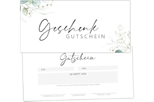 ‎EUMMEL 25 Blanko Gutscheine zum selbst Ausfüllen Nagelstudio Friseur Kosmetik Massage Wellness Fußpflege Blanko Gutschein Vorlage Gutscheinkarte Geschenkgutschein (Weiß F25)