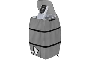 CARMOTTER Housse de pompe pour chauffe-eau de spa, protection contre la pluie et le soleil, housse de pompe isolée pour baignoire extérieure (gris)