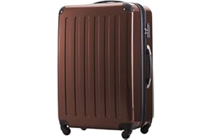 HAUPTSTADTKOFFER - Alex - Valise Rigide Grande Bagage Trolley 4 Roues, TSA, 75 cm, 119 litres, Marron