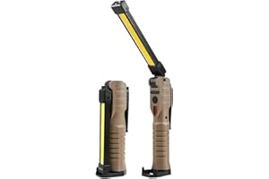 YNP italia Lampada da Lavoro Led Ricaricabile Portatile -400LM -7 Modalità luce emergenza - torcia magnetica
