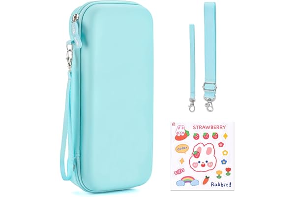 Younik Switch 2 Funda Para NS Switch 2 (2025), Funda de Transporte con 19 Ranuras para Tarjetas de Juego, 4 in 1 Switch 2 Accesorios Incluye Correa para el Hombro, Correa de muñeca y calcomanías