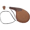 Alipis Bota Wine Bag, Spanish Leather Wine Bota Large Canteen Flask Pouch Traditional Water Container Portable Whisky Bag with Strap for Father Day