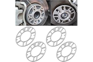JNNJ 4 Pezzi Distanziali per Cerchi Universali, Distanziali Ruota Auto in Alluminio, Distanziali Ruota Spessori Piastra Di Ricambio Universale per Auto, Impedendo Pneumatici Sfregamento(5mm)