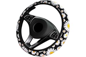 Albedel Flower-Style Steering Wheel Cover Microfiber Leather Anti-Slip Universal Car Steering Wheel Cover Faux Leather for Car Accessories Auto Car Without Inner Ring (Chrysanthemum)