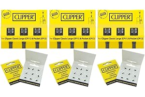 ‎DHOBIA Clipper® Feuerzeug Zubehör Feuerstein Flintsystem (3x9 Feuerstein + 3x3 Flintsystem)