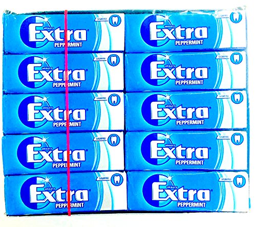 WRIGLEY'S EXTRA PEPPERMINT SUGAR FREE CHEWING GUM 30 PACKETS LONG EXPIRY DATE