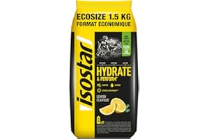 ‎ISOSTAR Isostar Hydrate & Perform - Geschmack: Zitrone - Pulver für Isotonische Energy Drinks - Reich an Vitaminen - Natürliches Aroma - Ohne Farbstoffe - 1 Packung Sparformat 1,5 kg
