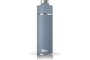 Ninja Thirsti Water Bottle and Flask 530 ML With Leak-Proof Lid, Designed For Carbonated, Hot & Cold Drinks, Ideal For Travel & Sports, Triple Insulated, Stainless Steel Bottle, Blue, DW1801EUUKBL