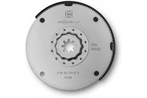 FEIN Lame de scie HSS Ø 100 mm, Porte-outil StarlockPlus, Bi-métal pour une durée de vie élevée, Denture bois alternée, qualité de coupe élevée, et bonne vitesse de coupe
