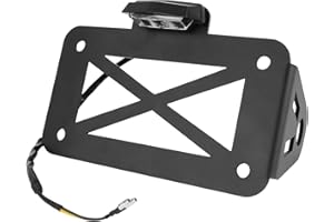 WingFly Support de Plaque d'immatriculation pour Moto - Support Plaque Moto pour feu arrière LED à Montage latéral pour Motos, vélos de Sport, croiseurs, etc.
