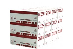 GIZEH Lot de 12 Boites 250 Tubes - SILVER TIP
