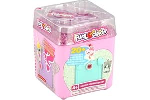 FUNLOCKETS, Secret Box with 3D Charms (Random Model), Girl Toy, Escape Game, Surprises, Jewelry, Pink, 4 Years