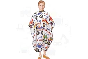 KSJEHW Friseurumhang für Kinder Haarschneideumhang mit Verstellbaren Schnappverschluss, Friseur Zubehör Cartoon Frisörumhang Haarschneidezubehör Barber Cape für Mädchen Junge（Bär