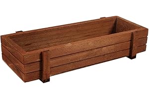 ZERONE Wooden Garden Planters Outdoor Large Rectangular Wooden Planter Box for Flowers Succulents - Natural Wood Window Box Pot for Outdoor Indoor Use 2023