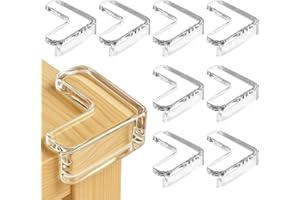 OUDQFCJ 8 Pièces Protection d'Angle Autocollante pour Bébé, Coins de Table et Meubles, Sécurité Enfant (Transparent)