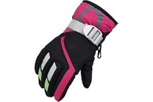 ALUEEU Skihandschuhe für Kinder 3-7 Jahre Jungen Mädchen Wasserdichte Winddichte Winterhandschuhe Warm Sporthandschuhe Snowboard Handschuhe für Outdoor-Sport in Winter Fahrradhandschuhe Warme Handschuhe