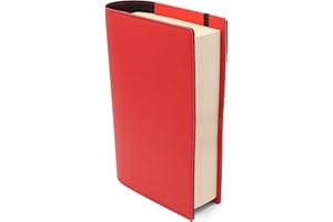 BOOKBUDDY Paperback Book Cover, Book Protector, Red
