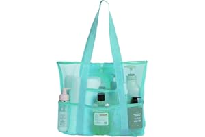 CUTITIUU Bolsa de playa de malla grande,bolsa de hombro plegable de malla impermeable,Bolsa de malla para la playa,Bolsa de gran capacidad para guardar toallas y zapatillas,Bolsa Playa Grande Familiar