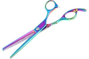 AusseL 7 Inch Professional Pet Dog Grooming Scissors Comb (5 Colorful Thinning Scissor)