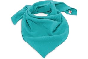 nanito Schal Halstuch Babyhalstuch Kinderschal Musselin Musselintuch Farbwahl Kinder Kinderhalstuch Baby Junge Mädchen Spucktuch Tuch 100% Baumwolle 45 x 45 cm