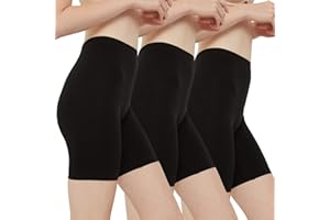 INNERSY Pantalon Antirozaduras Mujer Debajo la Falda Pantalones Cortos Vestir Braga Anti Roce 3 Pack