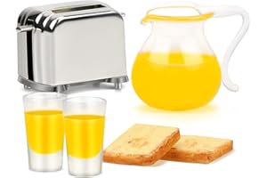 DREAFLY Puppenhaus Zubehör Weihnachten,1/12 Puppenhaus ZubehöR Miniatur Toaster und Milch Essen und Trinken,Miniatur Lebensmittel Zubehör Wichtel Zubehör