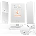 EASEHOLD Makeup Vanity Mirror with 116 Led Lights & 2X 3X 10X Magnification – 5000mAh Rechargeable, Adjustable 3 Colour Lighting Modes, 180° & 90° Rotation Mirror with Light for Countertop, Travel