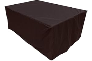KaufPirat Premium Abdeckplane 260x130x75 cm Gartenmöbel Gartentisch Hülle Abdeckung Haube Schutzhülle Abdeckhaube 6.000 mm Wasserbeständigkeit Schwarz