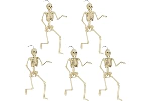 SORFITY Halloween Skeleton Set Skull Full Body Halloween Skeleton, Funny Hipster Skull Skeleton Decoration Bone Décor, 5 Sets of Body Accessories for Best Halloween Decoration
