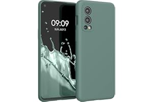 kwmobile Carcasa Compatible con OnePlus Nord 2 5G Funda - Case TPU y Silicona antigolpes - Apto Carga inalámbrica - Verde Bosque