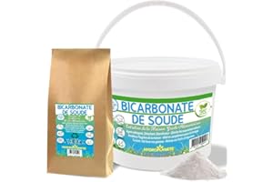 Bicarbonato di sodio multiuso - Polvere per uso alimentare e domestico - Senza additivi e 100% naturale - Prodotto in Francia - Disponibile da 1 kg a 20 kg - Hydroplanete