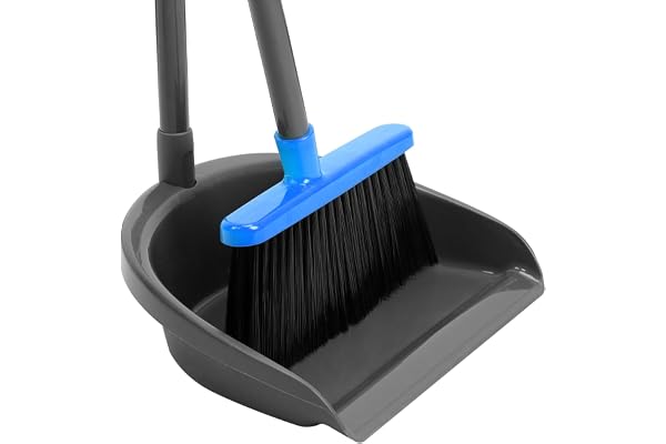 TreeLen Améliorez Votre Ensemble de Balai et Pelle à Poussière - Ensemble Parfait pour la Maison, Le Bureau, et Plus Encore, Bleu