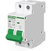 CHENGPI Circuit Breaker 2P DC 1000V 20A, Miniature DC Circuit Breaker Photovoltaic Switch For Solar Power, Installed in a 35m