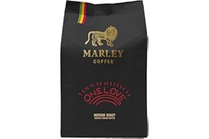 One Love de Marley Coffee, café moulu, biologique bio, torréfaction moyenne, 227 g