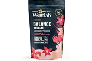 Westlab Magnesium Balance Salts 1kg - for PMS, Pregnancy & Menopause. Scientifically-Proven to Help Mind & Body Reach Harmony. Mood-Boosting Neuroscent. 100% Natural Organic Jasmine & Blossom.