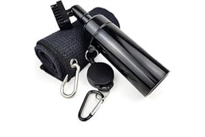 Victoper Kit De Nettoyage De Club De Golf De Luxe avec Jet d'eau Et Serviette Accessoires Indispensables pour Les Golfeurs Exigeants avec Cordon Rétractable Et Crochet