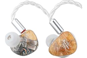 Linsoul Kiwi Ears Orchestra Lite Performance Custom 8BA Monitor douszny IEM z odłączanym 4-żyłowym miedzianym beztlenowym kablem OFC 7n, ręcznie wykonana płyta czołowa muzyka studyjnego(Pomarańczowy)