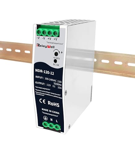 Alimentation Rail DIN 12V 60W 5A - Transformateur 230V Vers 12V Pour LED, Sonnerie, Automatisme - Modèle MDR-60-12