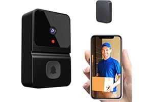 Irishom Sonnette vidéo sans Fil avec caméra de Sonnette Intelligente avec Vision Nocturne 450P, Stockage en Nuage Audio bidirectionnel, alimenté par Batterie